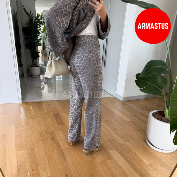 Leopard Denim Set