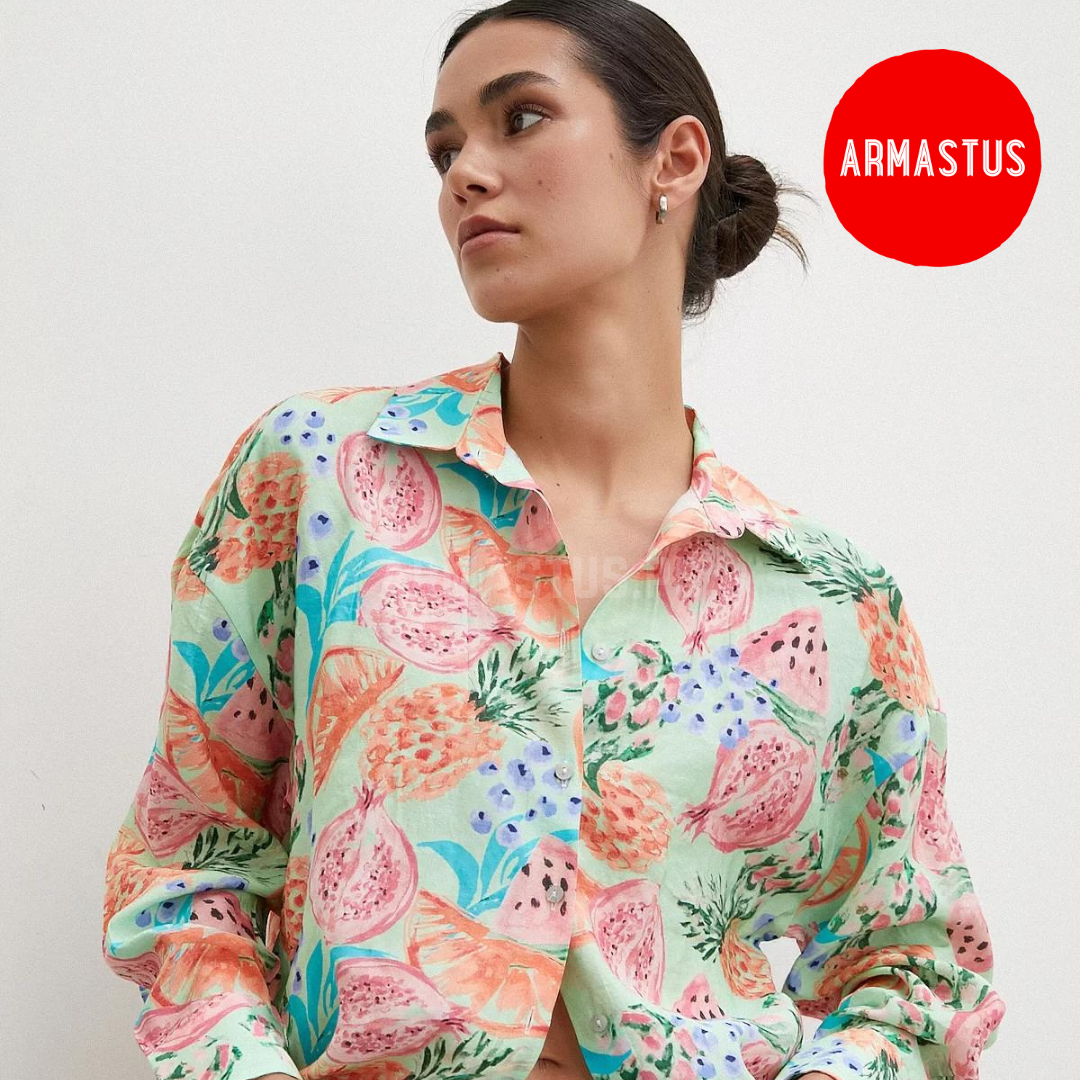 Printed Satin Shirt