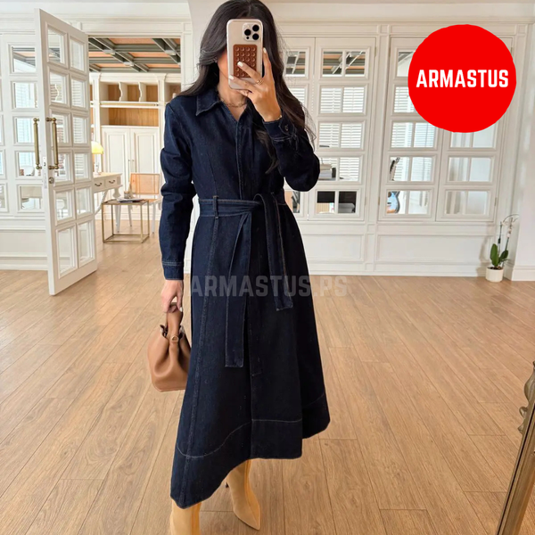Denim Dress (With Belt)