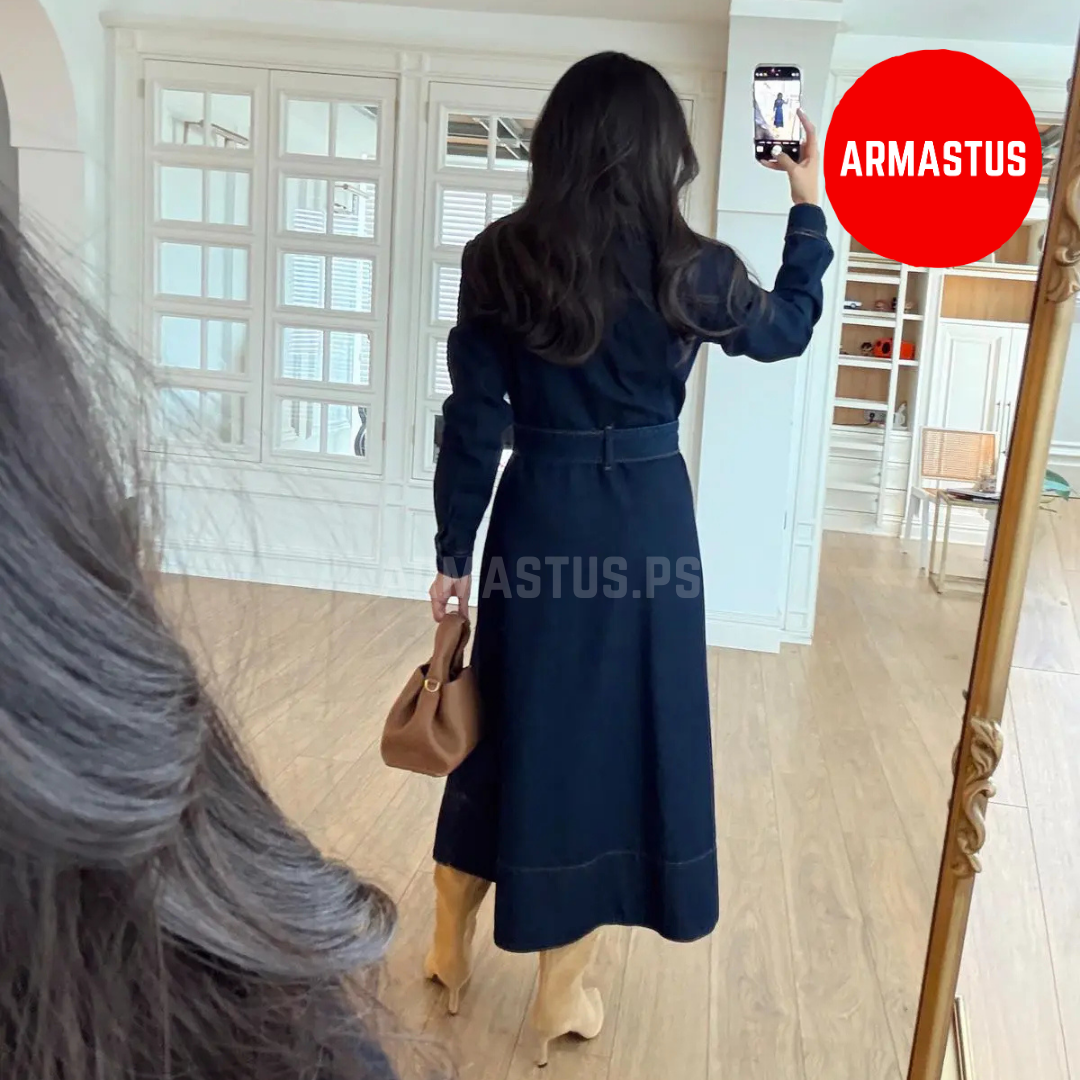 Denim Dress (With Belt)