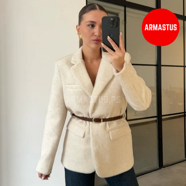 Blazer Fur Jacket (With Belt)