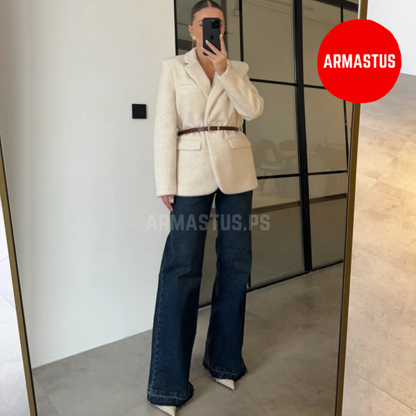 Blazer Fur Jacket (With Belt)