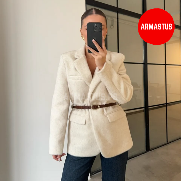 Blazer Fur Jacket (With Belt)