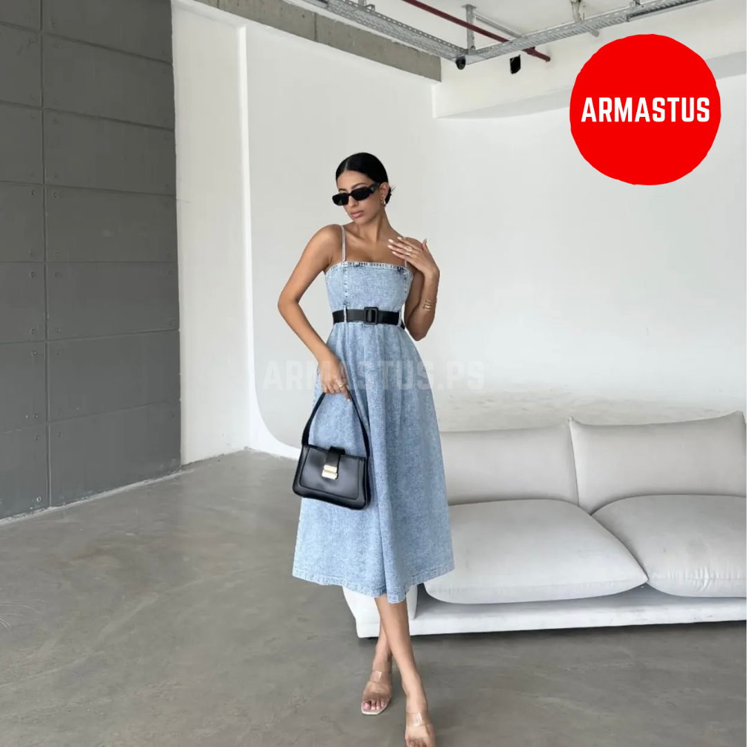 Denim Dress (With Belt)