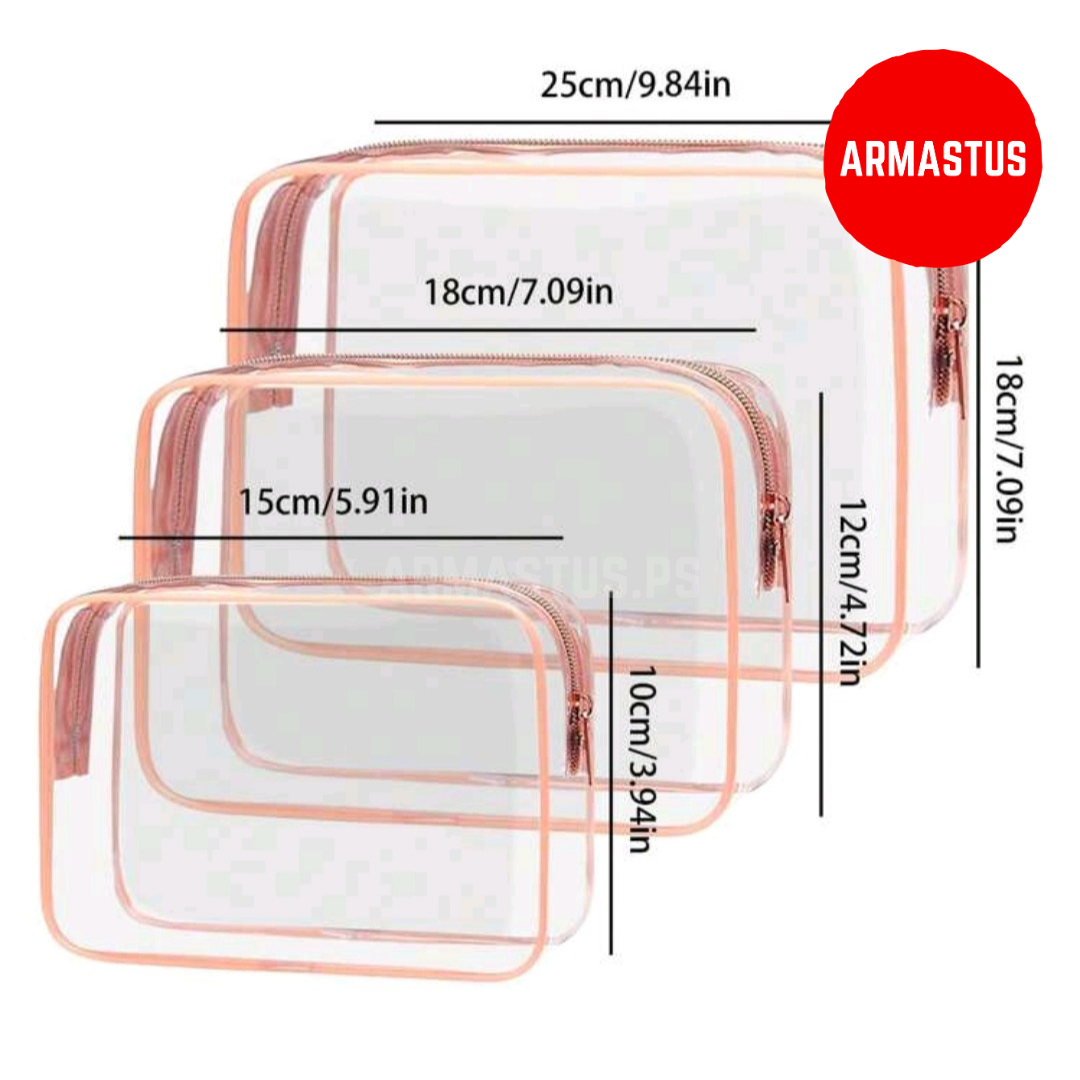 Clear Cosmetics Bag 4pcs