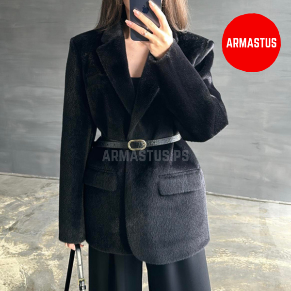 Blazer Fur Jacket (With Belt)