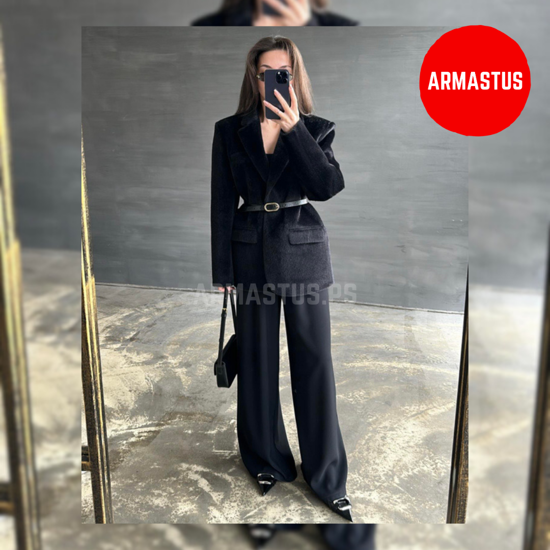 Blazer Fur Jacket (With Belt)