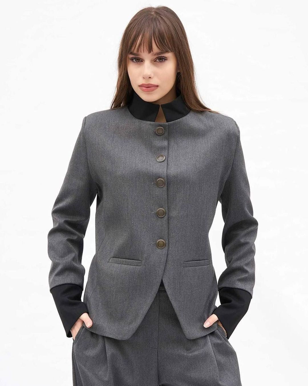 Blazer - Dark Grey - front view