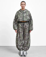 Camo Zip Hoodie Set - Multi - front view