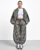 Camo Zip Hoodie Set - Multi - front view