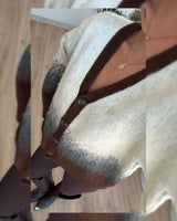 Cardigan - Brown - front view