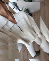 Cardigan - Off White - front view