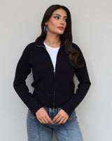 Cardigan - Black - front view