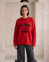 Casual Voltaire Sweater - Red - front view