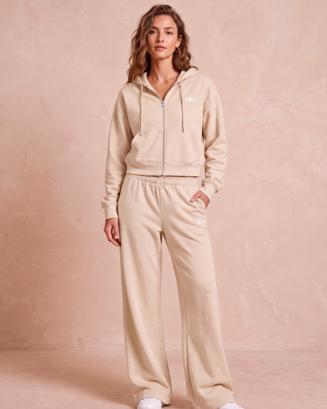 Comfy Weekend Set - Beige - front view