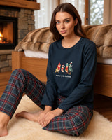 Cozy Season Pajama Set - Navy - front view