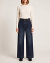 Dark Wash Denim + Belt - front view