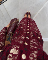 Dress - Burgundy - detail