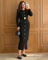 Dress - Black - front view