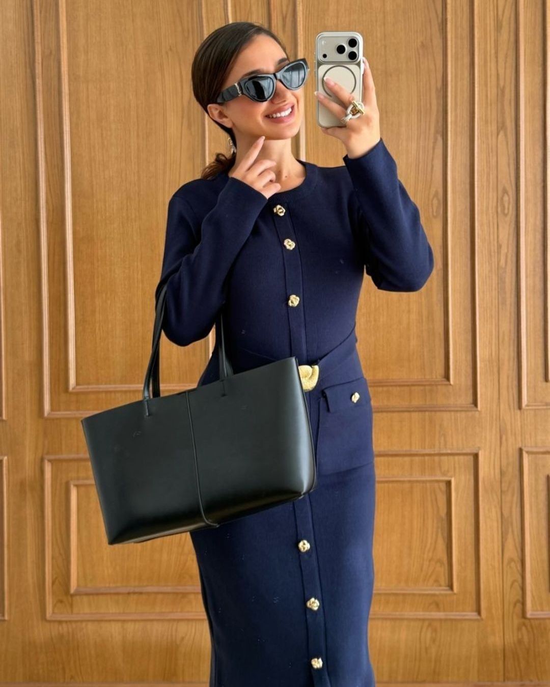 Dress - Navy - front view