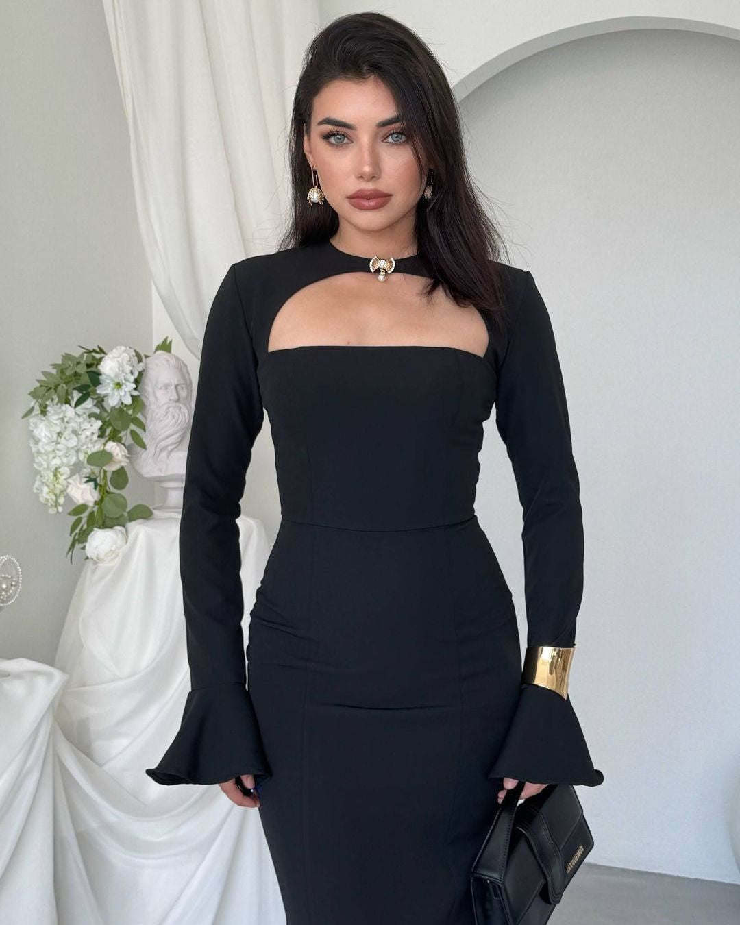 Dress - Black - front view