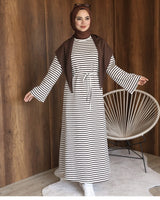 Dress - Brown - front view