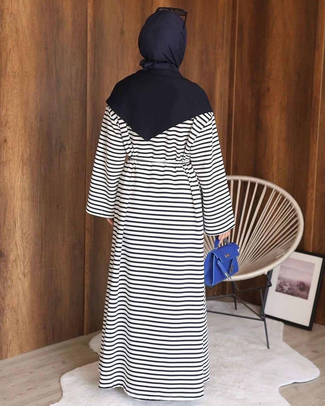 Dress - Navy - back view