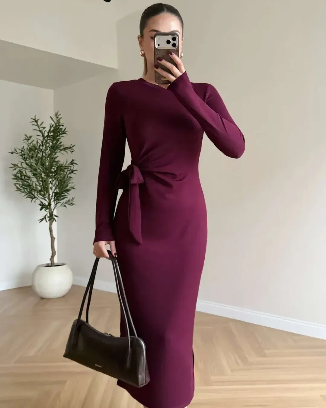 Dress - Purple - front view