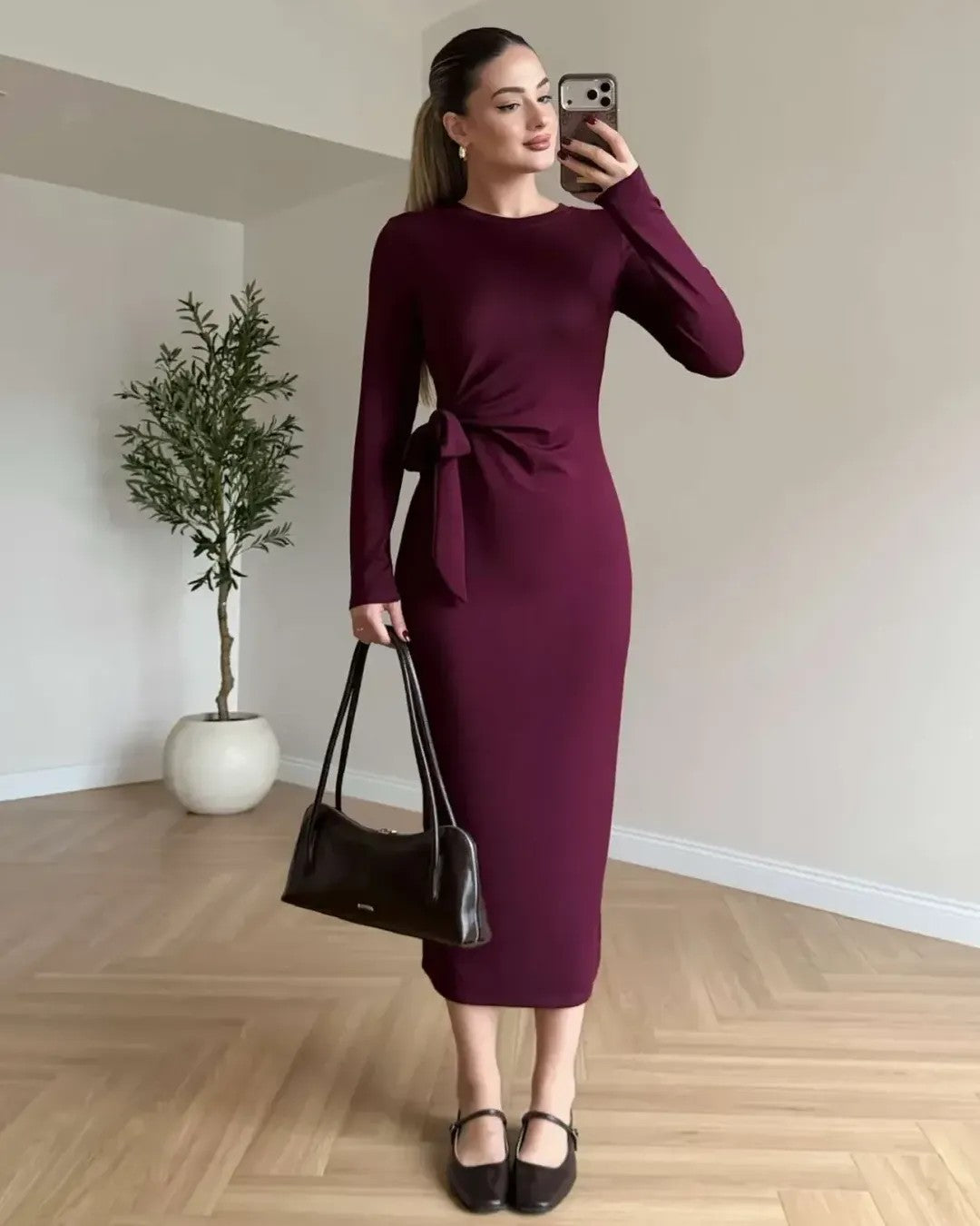 Dress - Purple - front view