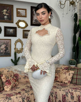 Dress - Off White - front view