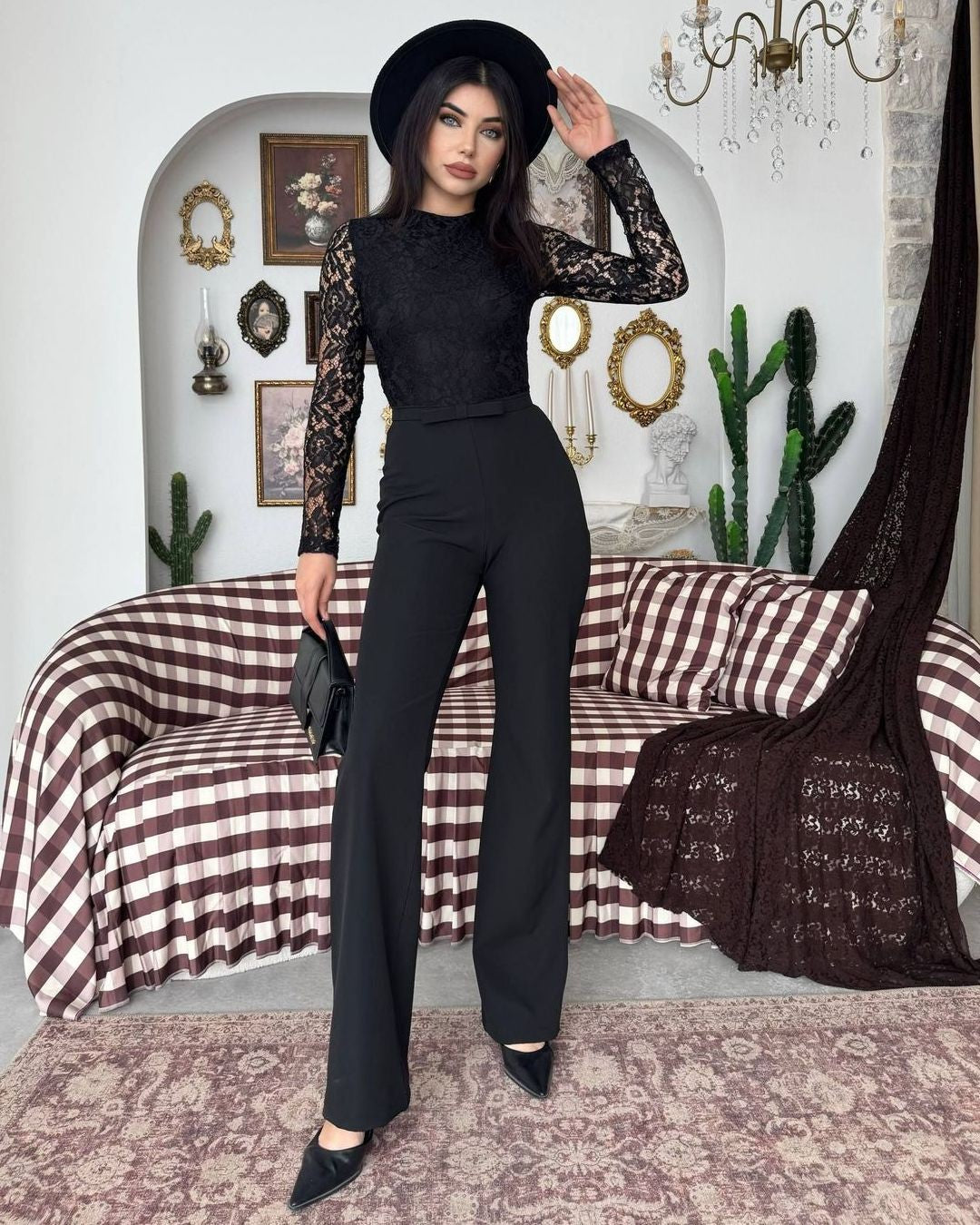 Dress - Black - front view