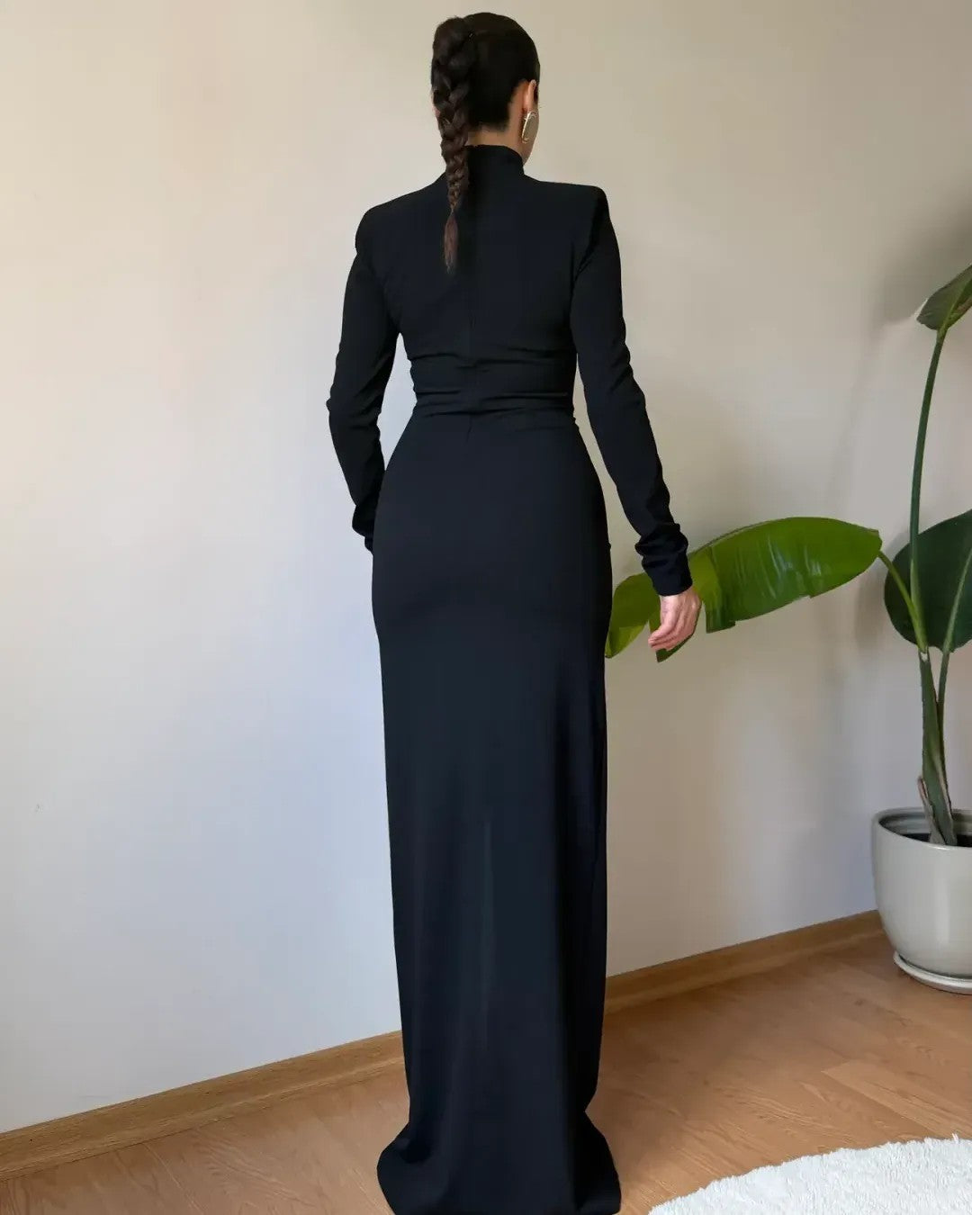 Dress - Black - back view