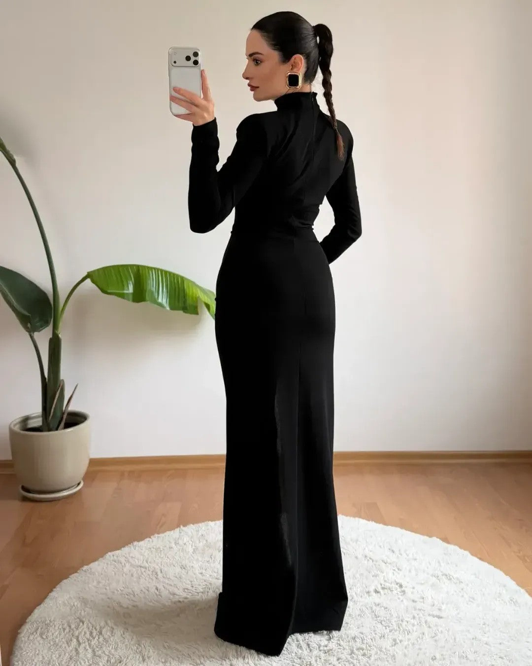 Dress - Black - back view