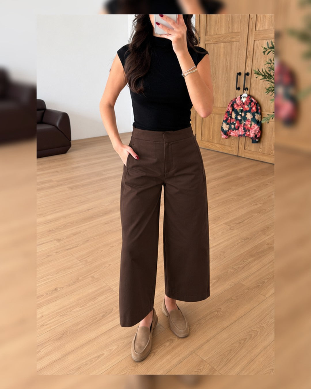 Easy Days Trousers - Brown - front view