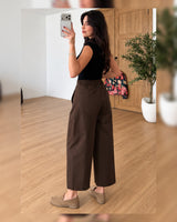 Easy Days Trousers - Brown - three-quarter view