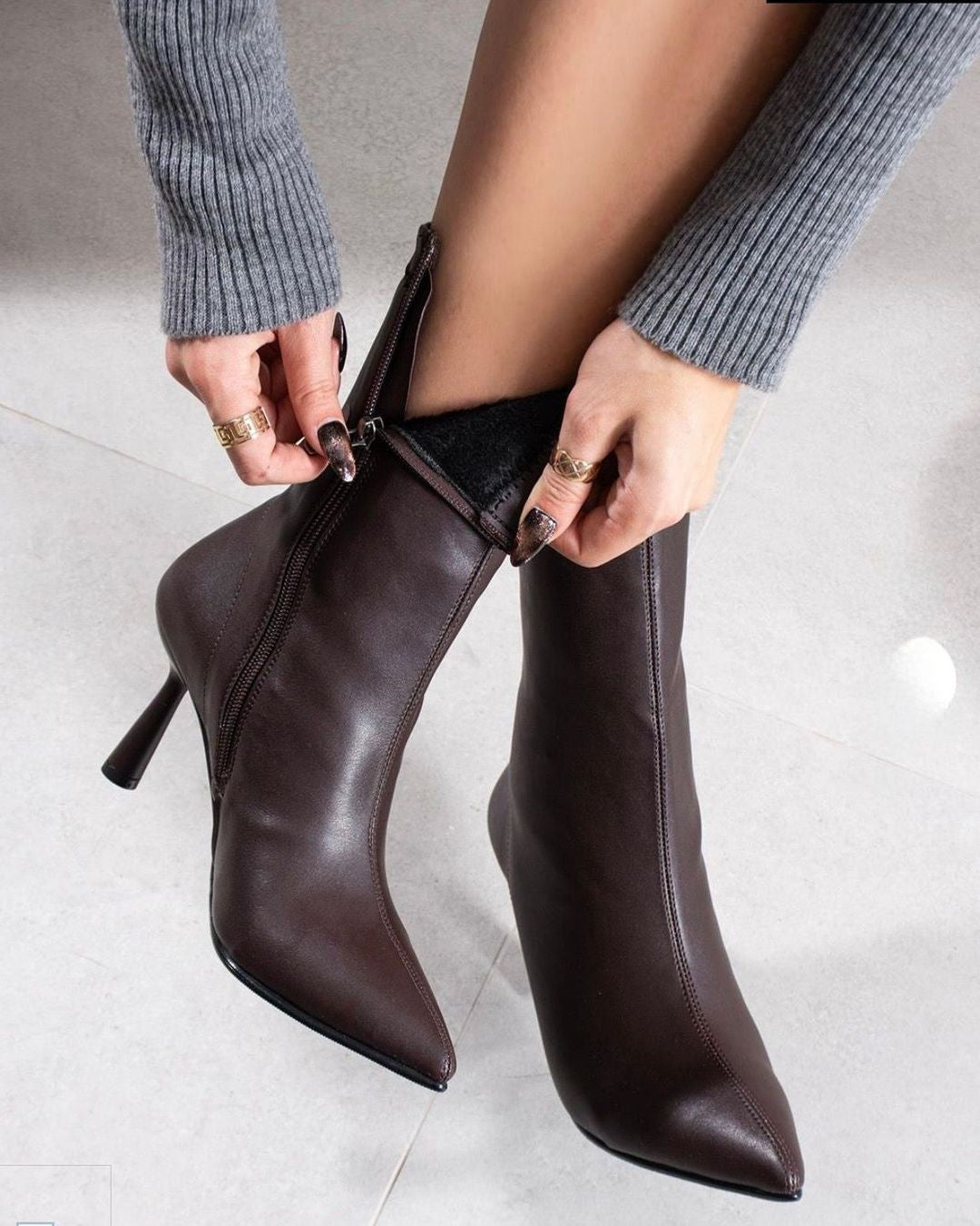 Footwear - Brown - three-quarter view
