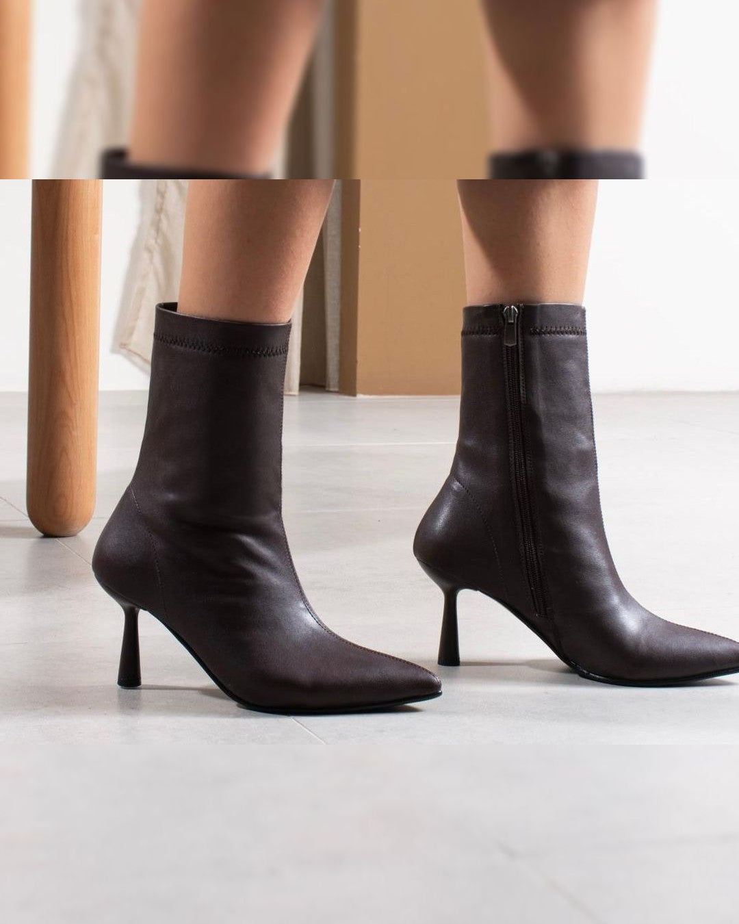 Footwear - Brown - side view