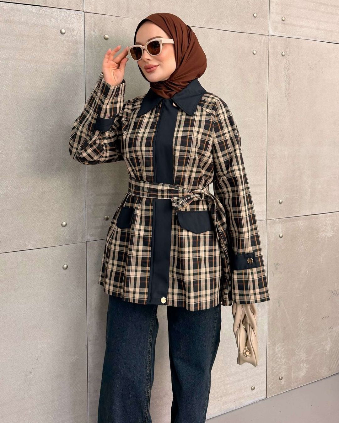 Jacket + Belt - Multi - front view
