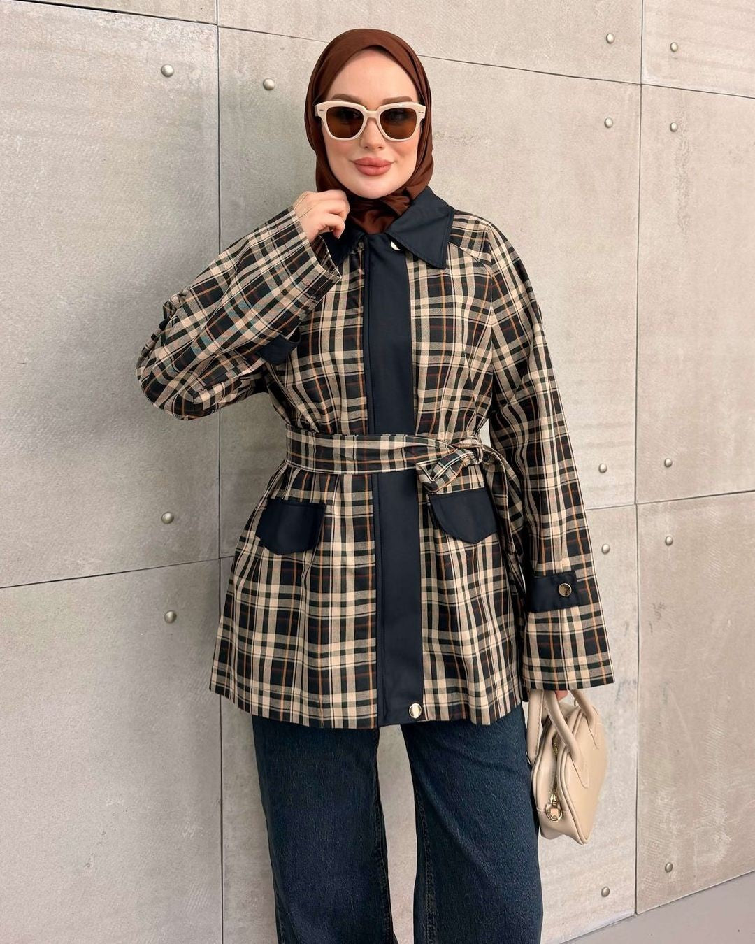 Jacket + Belt - Multi - front view