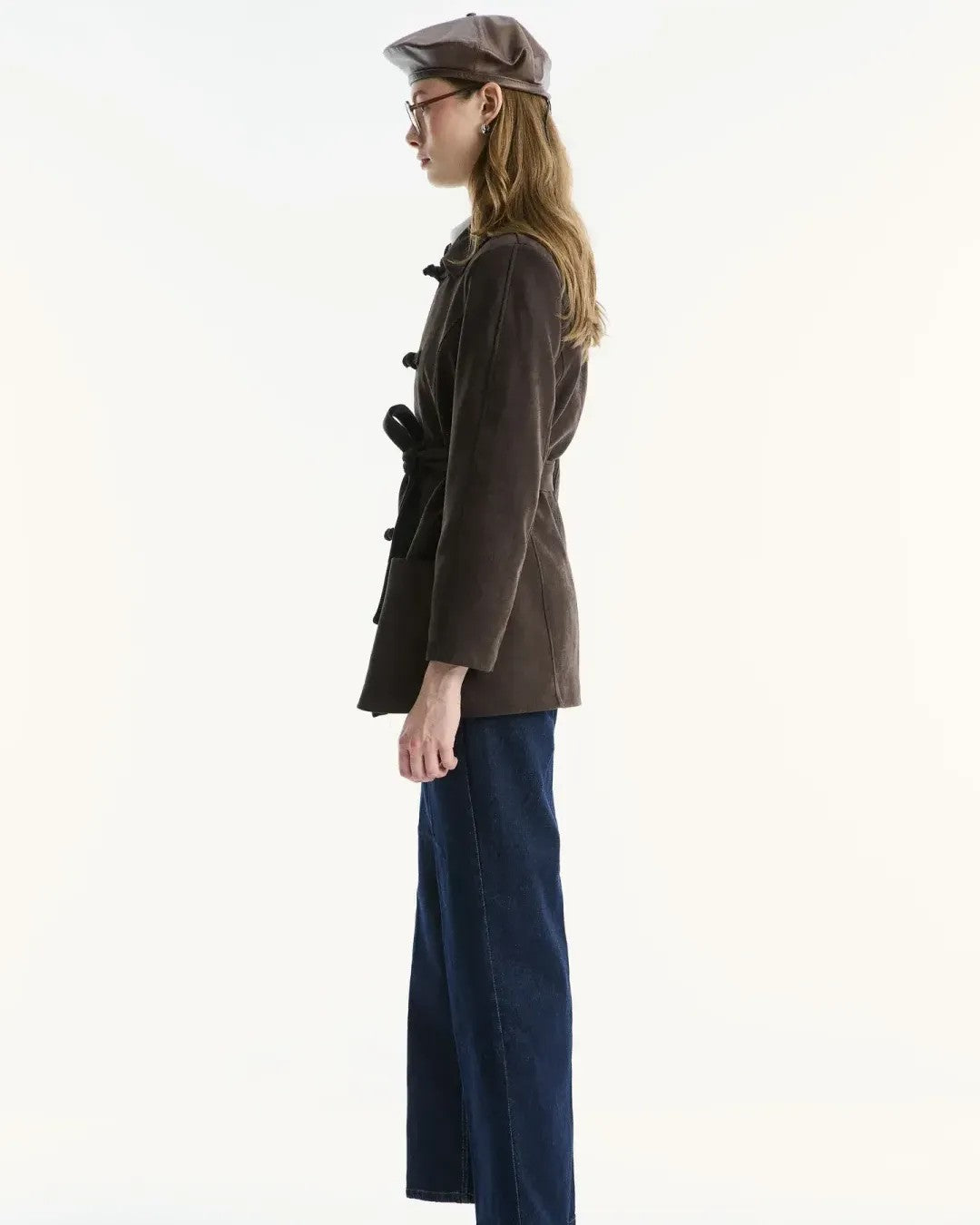 Jacket + Belt - Brown - side view