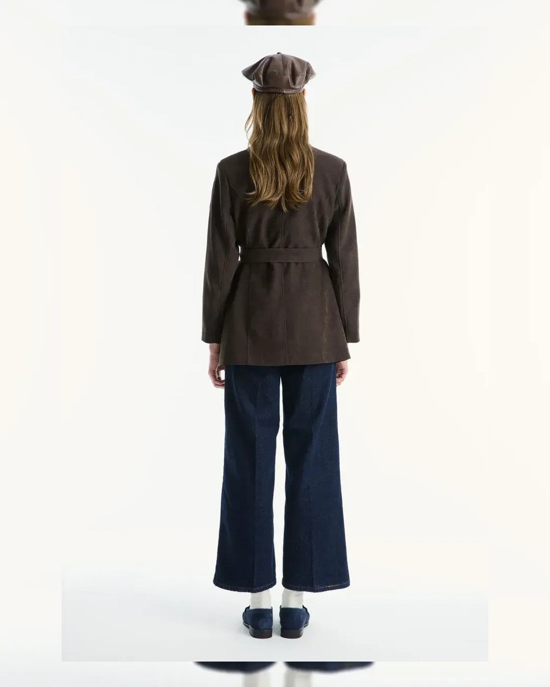 Jacket + Belt - Brown - back view