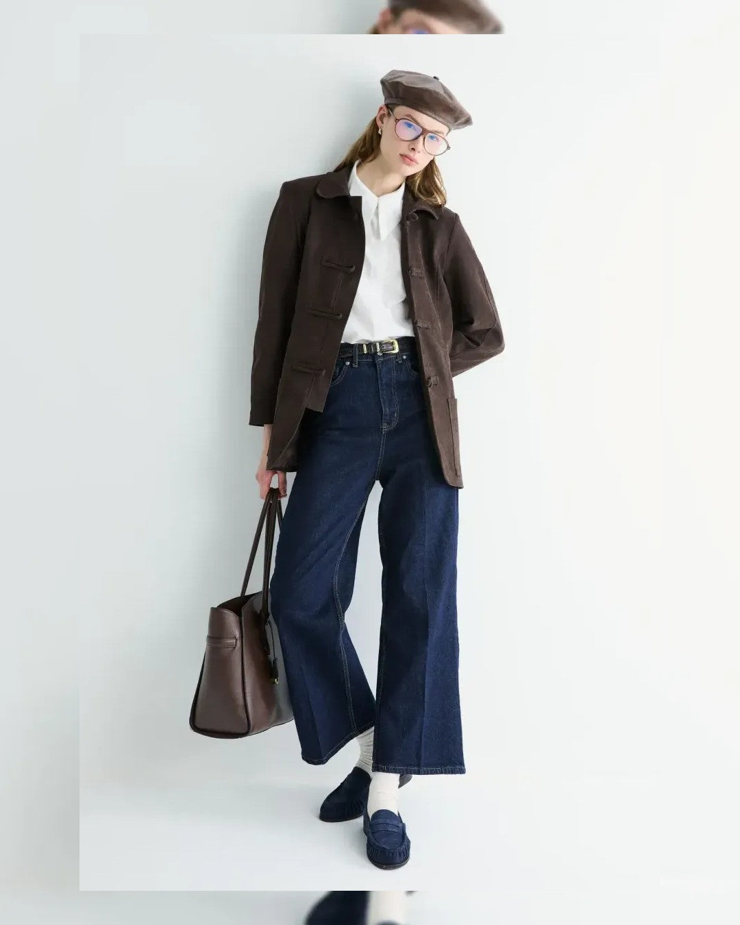 Jacket + Belt - Brown - front view