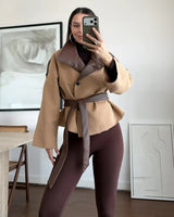 Jacket + Belt - Camel - front view