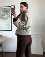 Jacket + Belt - Camel - three-quarter view