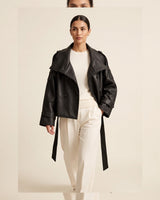 Jacket + Belt - Black - front view
