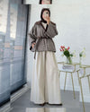 Jacket + Belt - Brown - front view