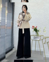 Jacket + Belt - Beige - front view