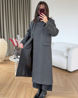Jacket + Belt - Dark Grey - front view