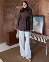 Jacket + Belt - Brown - front view