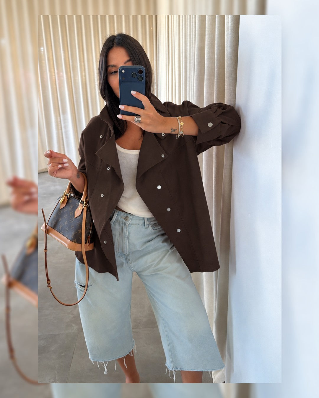 Jacket - Brown - front view